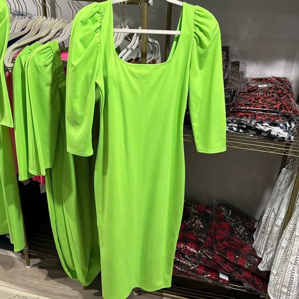 Lime Green Dress
